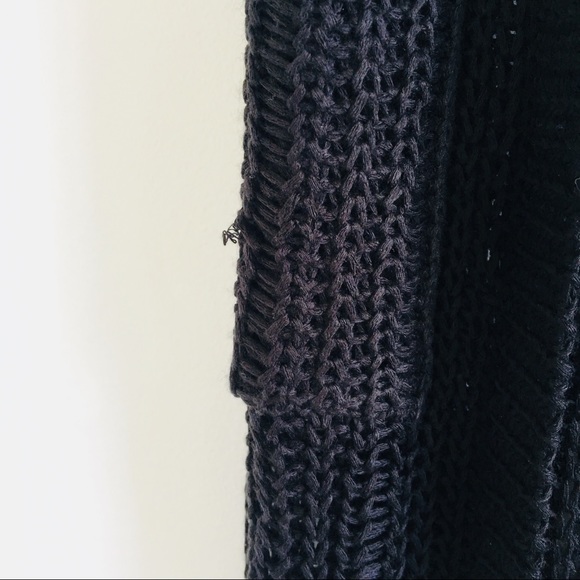 NEW LOOK  Longline Knitted Black Festival Vest - Picture 8 of 8